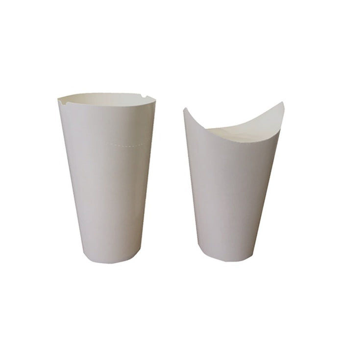 Bicchiere da snack richiudibile forato in cartone bianco  H157mm 480ml
