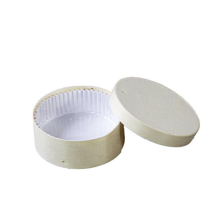 Scatola rotonda in legno misto FSC + carta da forno  H42mm 271ml