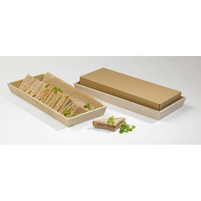 Vassoio da pasto "Noa" in legno - 39 cm x 15 cm x 4 cm - 10 pezzi