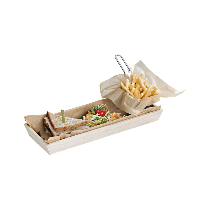 Vassoio da pasto "Noa" in legno - 39 cm x 15 cm x 4 cm - 10 pezzi