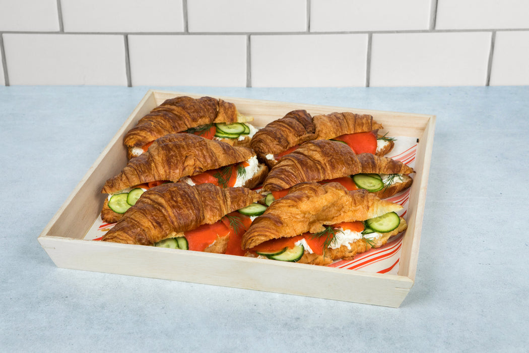Vassoio da pasto "Noa" in legno - 31 cm x 31 cm x 4 cm - 10 pezzi