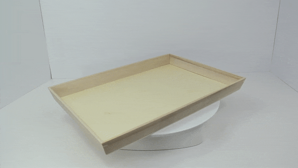 Vassoio da pasto "Noa" in legno 450x300mm H40mm