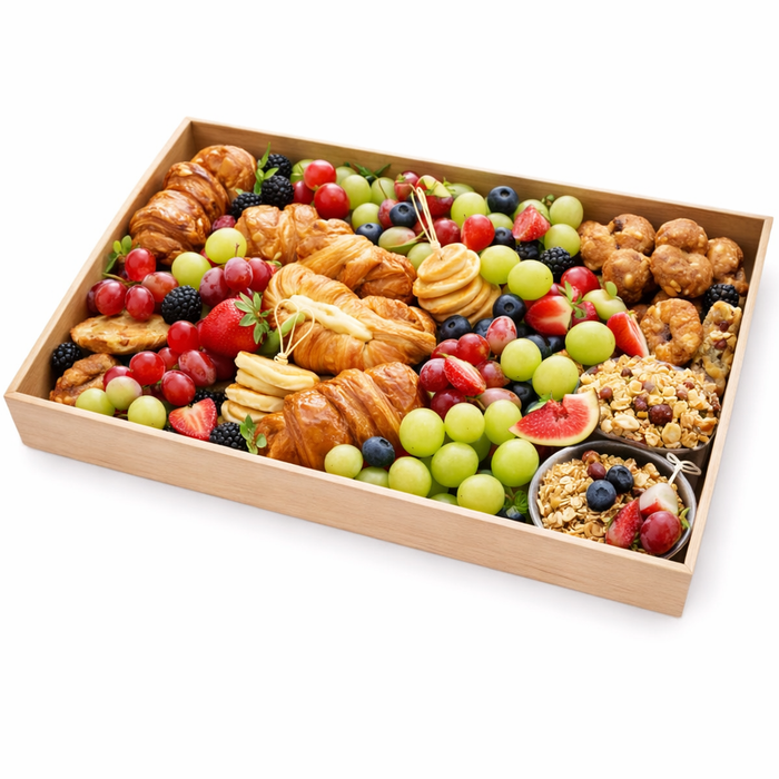 Vassoio da pasto "Noa" in legno - 45 cm x 30 cm x 4 cm - 10 pezzi