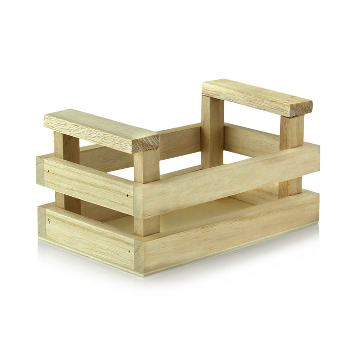 Mini cassetta in legno - 13,5 cm x 8,5 cm x 7 cm - 48 pezzi