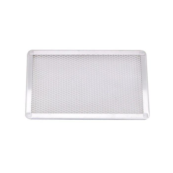 Griglia rettangolare in alluminio per pizza con base forata - 30 cm x 20 cm x 1 cm - 12 pezzi