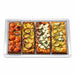 Griglia rettangolare in alluminio per pizza con base forata 300x200mm H10mm