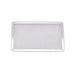 Griglia rettangolare in alluminio per pizza con base forata 300x200mm H10mm