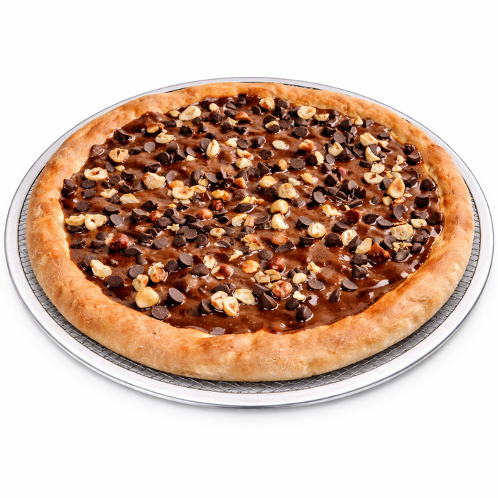 Griglia per pizza rotonda in alluminio con base forata  H4mm