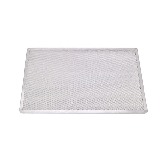 Griglia rettangolare in alluminio per pizza con base forata 600x400mm H10mm