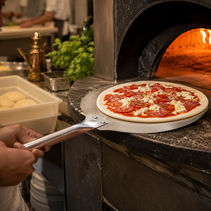 Pala della pizza con impugnatura in alluminio - 50,8 cm x 15,2 cm x 1,5 cm - 12 pezzi