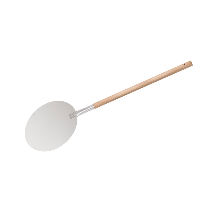 Pala pizza rotonda con diametro della maniglia in legno - 95 cm x 30,5 cm x 1,5 cm - 12 pezzi