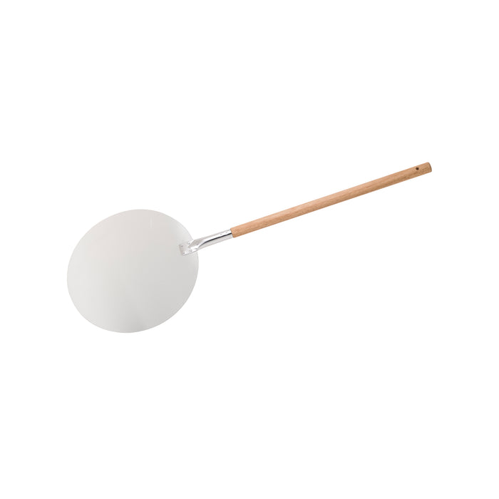Pala pizza rotonda con diametro della maniglia in legno - 100,5 cm x 35,5 cm x 1,5 cm - 12 pezzi