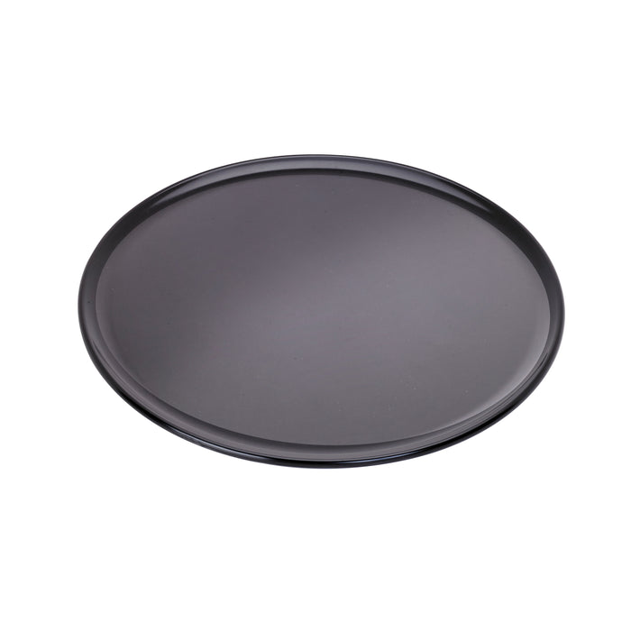 Vassoio/piastra nera della pizza in alluminio anodizzato - Ø 33,02 cm - H 0,8 cm - 12 pezzi