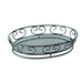 Cestino ovale in metallo nero  230x165mm H50mm