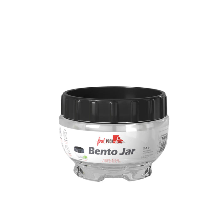 Barattolo Bokolock in PET con coperchio (PET1) - 430 ml - Ø 10 cm - H 7,5 cm - 36 pezzi