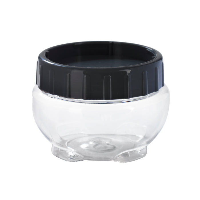 Barattolo Bokolock in PET con coperchio (PET1) - 430 ml - Ø 10 cm - H 7,5 cm - 36 pezzi