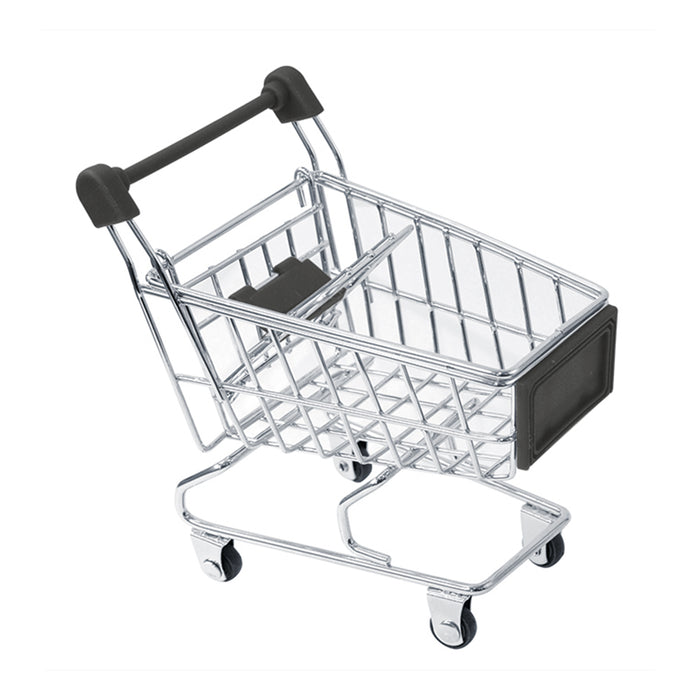 Mini carrello della spesa in metallo - 11 cm x 7,5 cm x 12,5 cm - 6 pezzi