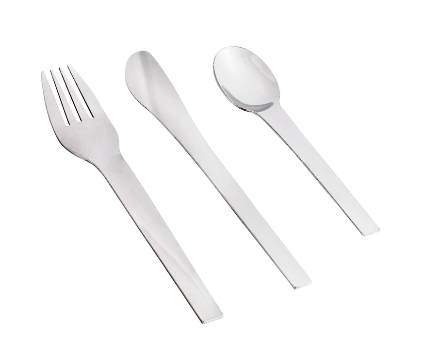 Cucchiaino da caffè in acciaio inox con custodia, da lavare prima dell'uso - 12,8 cm x 2,7 cm x 1,5 cm - 50 pezzi