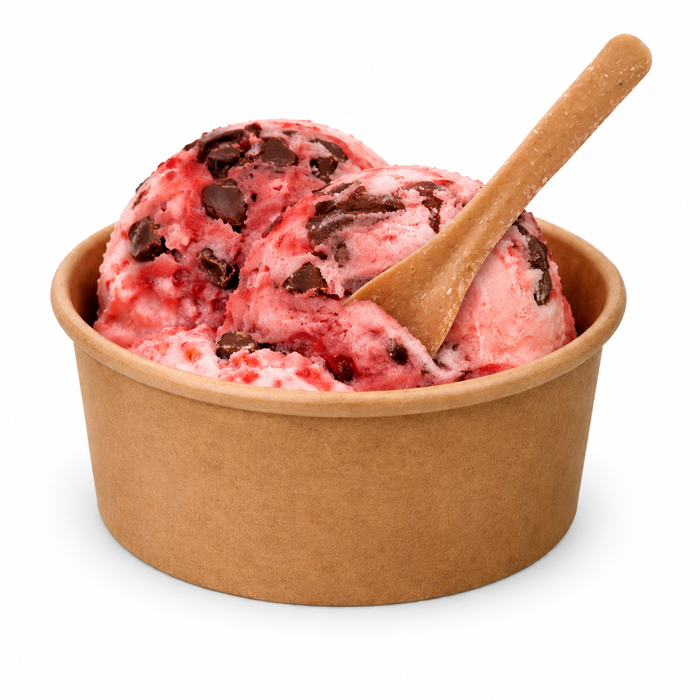 Cucchiaio da gelato in legno composito, riutilizzabile (FOR50) - H 9,5 cm - 660 pezzi