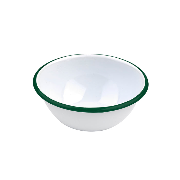 Ciotola Enamely smaltata con bordo verde (42) - 550 ml - Ø 15,8 cm - H 6,5 cm - 12 pezzi
