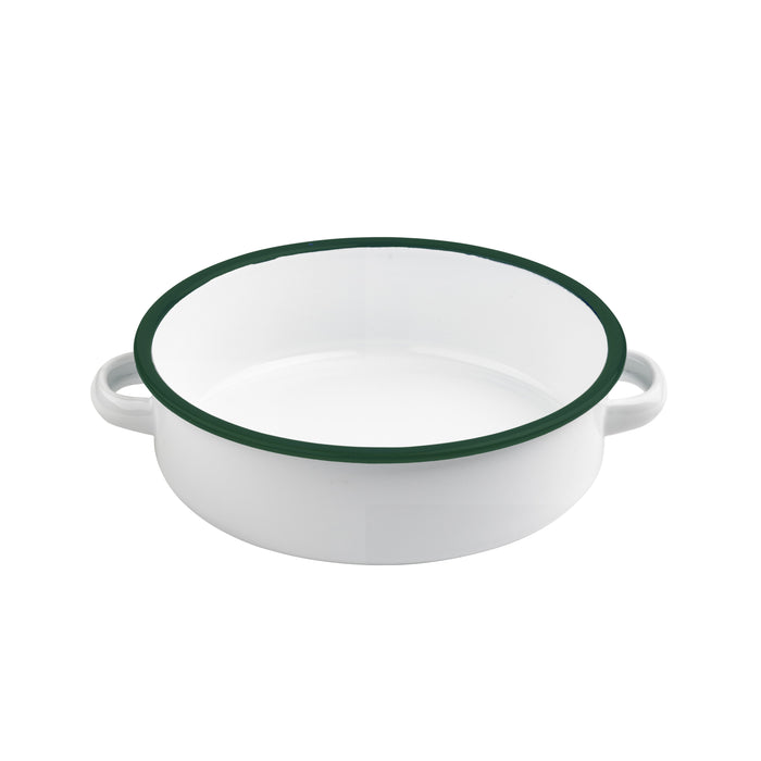 Pentola smaltata con bordo verde (42) - 1000 ml - Ø 18 cm - H 5 cm - 12 pezzi