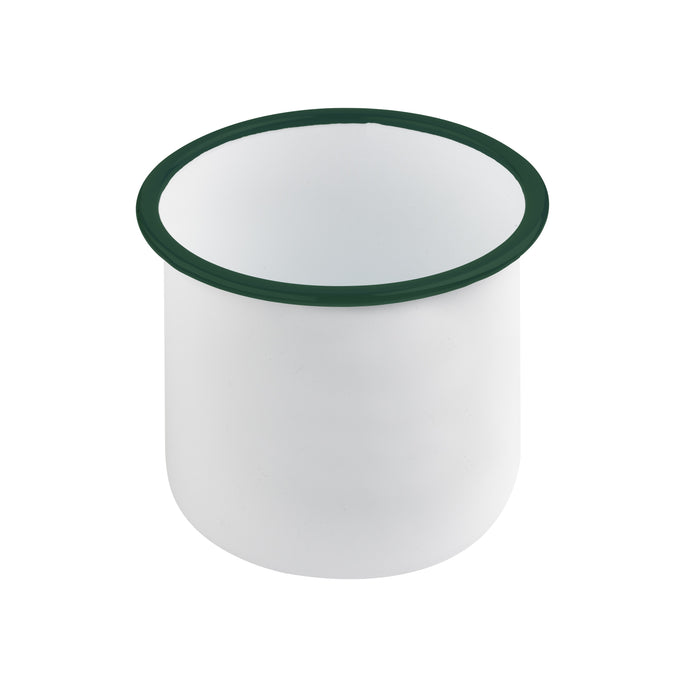 Scodella Enamely smaltata con bordo verde (42) - 1200 ml - Ø 12 cm - H 12 cm - 12 pezzi