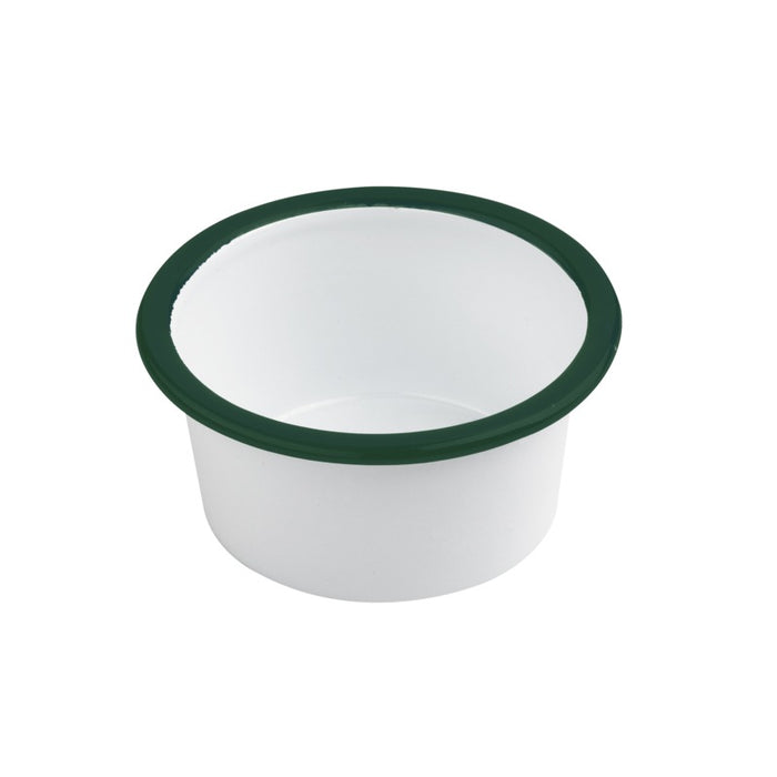 Scodella Enamely smaltata con bordo verde (42)  H45mm 160ml