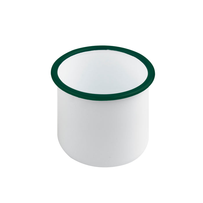 Scodella Enamely smaltata con bordo verde (42) - 350 ml - Ø 8 cm - H 8 cm - 12 pezzi