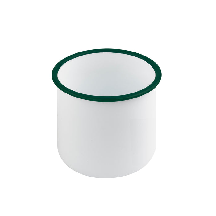 Scodella Enamely smaltata con bordo verde (42) - 730 ml - Ø 10 cm - H 10 cm - 12 pezzi