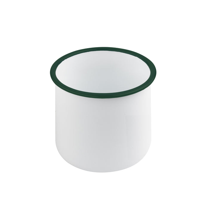 Scodella Enamely smaltata con bordo verde (42) - 730 ml - Ø 10 cm - H 10 cm - 12 pezzi