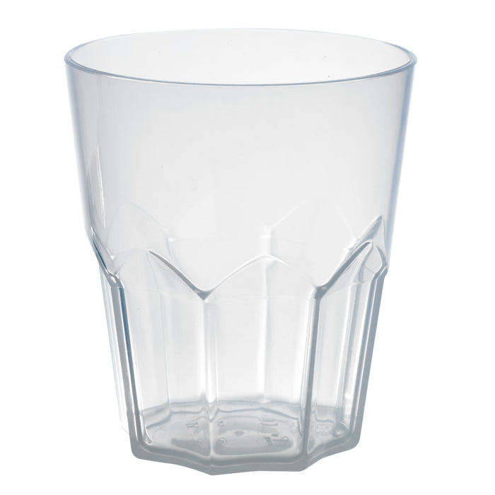 "Cupoly" Bicchiere a faccetta riutilizzabile in PP - 500 ml - Ø 8,7 cm - H 9,9 cm - 12 pezzi