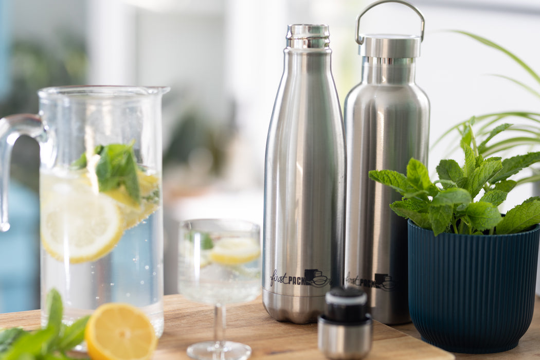 Borraccia NoxBottle in alluminio con tappo in PP e metallo (FE40 + PP5) - 500 ml - Ø 3,5 cm - H 24,5 cm - 24 pezzi