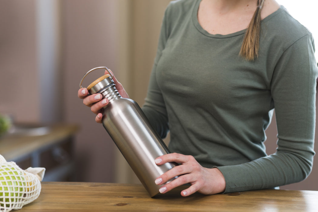 Borraccia NoxBottle in alluminio con tappo in PP e metallo (FE40 + PP5) - 750 ml - Ø 3,5 cm - H 25,5 cm - 24 pezzi