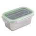 Lunch-box NoxBox rettangolare in acciaio inox con coperchio in PP trasparente (FE40 + PP5) 163x100mm H65mm 620ml