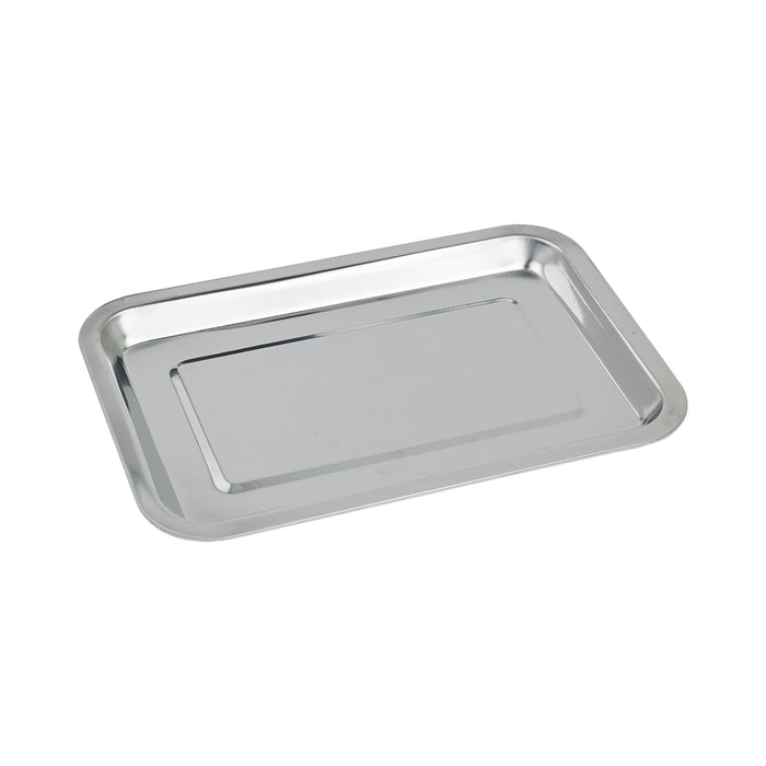 Vassoio in acciaio inox (FE40) - 32 cm x 22 cm x 2 cm - 25 pezzi