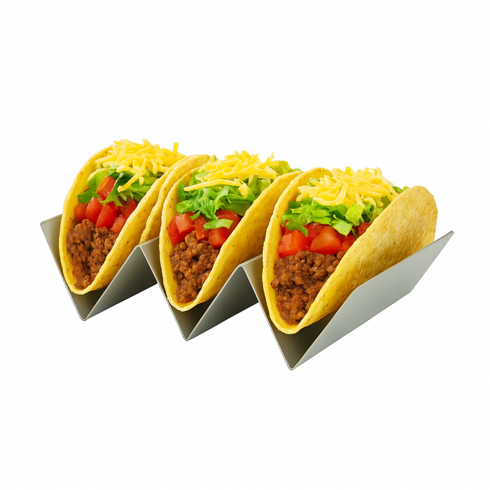 Supporto in acciaio inox per 3 tacos (FE40) 220x100mm H61mm