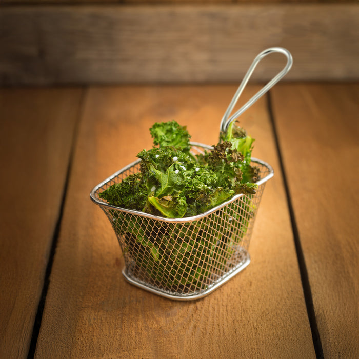 Mini cestino friggitrice in metallo - Ø 10 cm - H 8 cm - 6 pezzi