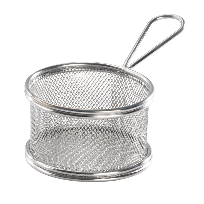 Mini cestino friggitrice in metallo - Ø 10 cm - H 8 cm - 6 pezzi