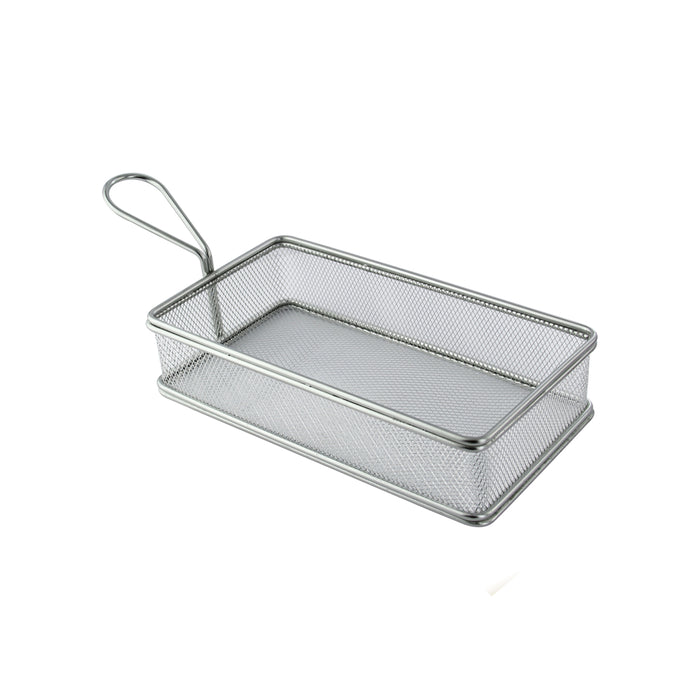 Mini cestino friggitrice in metallo - 22 cm x 12 cm x 5 cm - 6 pezzi