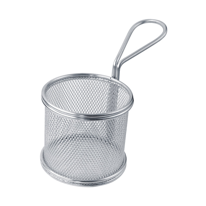 Mini cestino friggitrice in metallo - Ø 8 cm - H 8,5 cm - 6 pezzi