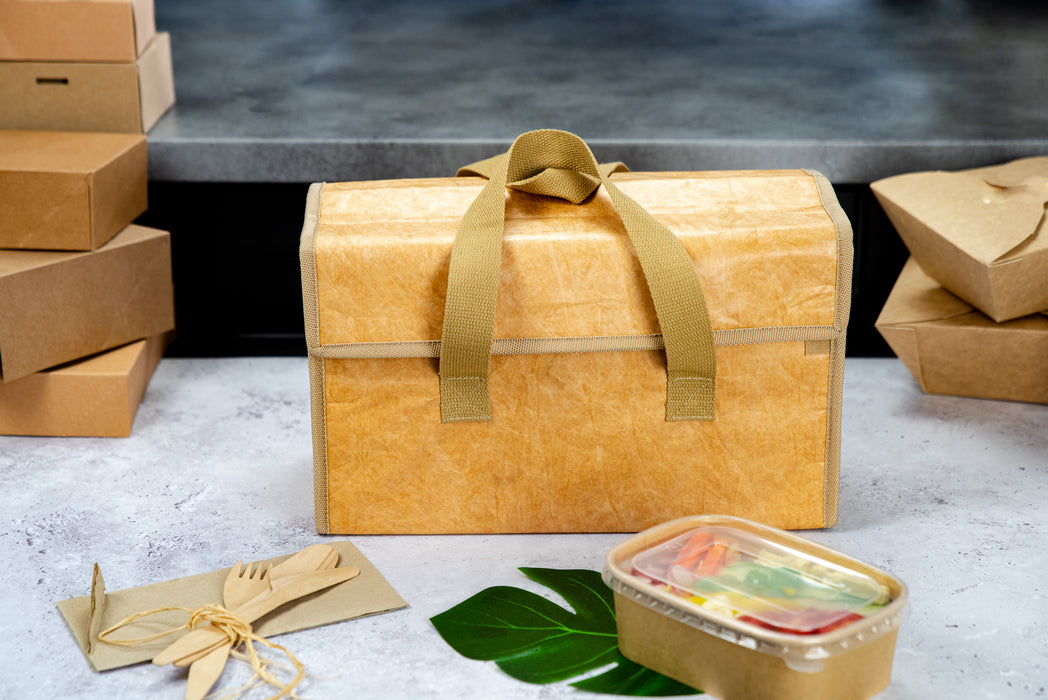 Borsa per il pranzo isolata con manici - 35,5 cm x 18 cm x 19 cm - 12 pezzi