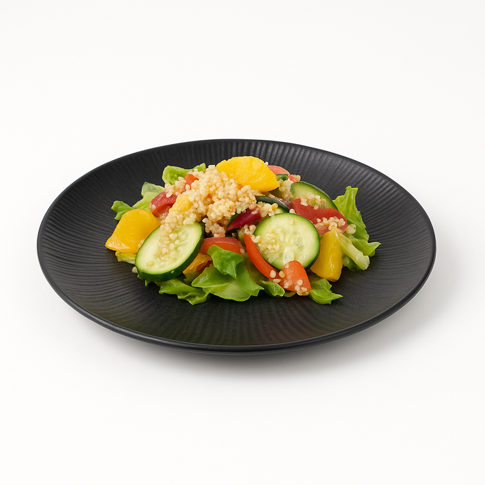 Piatto nero riutilizzabile Black Phoenix - Ø 20,9 cm - H 2,8 cm - 12 pezzi
