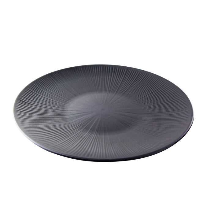 Piatto nero riutilizzabile Black Phoenix - Ø 33 cm - H 3,55 cm - 8 pezzi