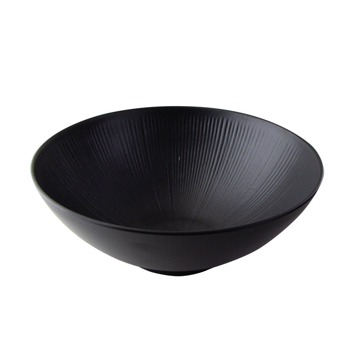 Ciotola nera riutilizzabile Black Phoenix - 1800 ml - Ø 23,6 cm - H 8,8 cm - 12 pezzi