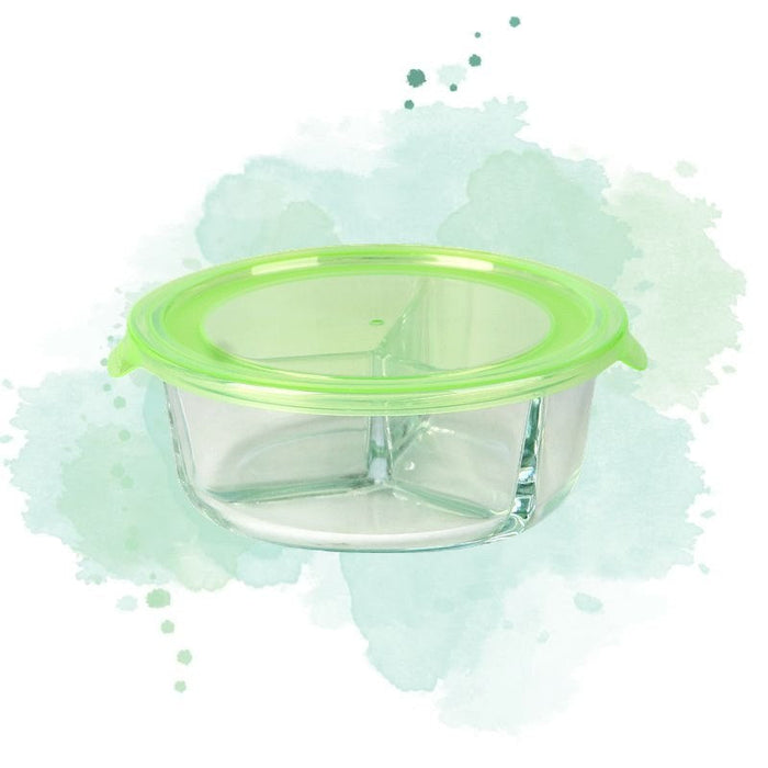 COOK SHOW Ciotola a scomparti + coperchio in PP - 930 ml - Ø 17,2 cm - H 6,6 cm - 18 pezzi