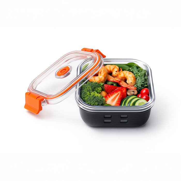 Cook Show Scatola+Copertura trasparente+Protezione in silicone - 310 ml - 11,2 cm x 11,2 cm x 4,8 cm - 24 pezzi