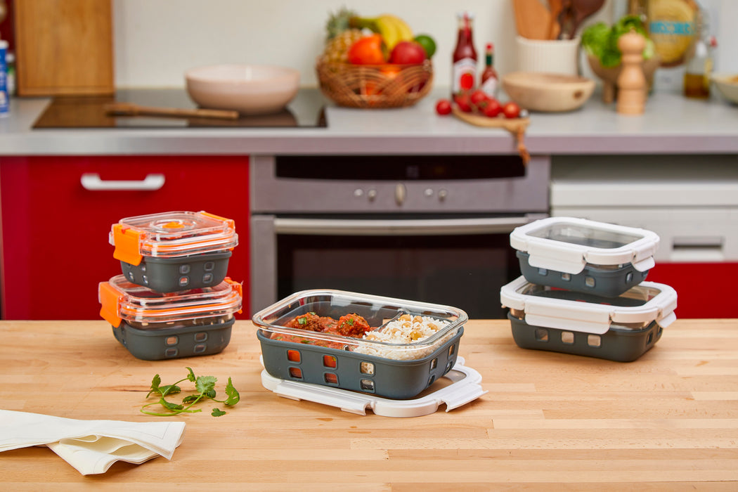 Cook Show Scatola + Copertura trasparente + Protezione in silicone - 660 ml - 17 cm x 12,5 cm x 5,3 cm - 24 pezzi