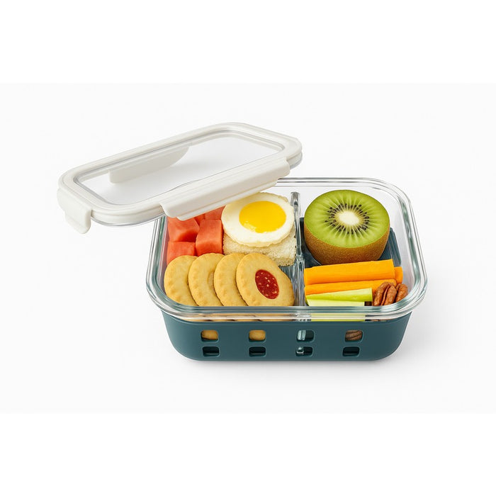 Cook Show Scatola scomparti + Copertura trasparente + Protezione in silicone 198x148mm H60mm 980ml
