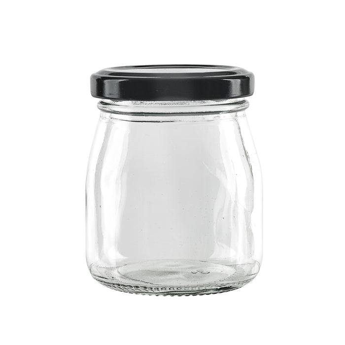 Vasetto in vetro tondo con tappo in alluminio (GL70 + ALU41) - 150 ml - Ø 6 cm - H 8 cm - 120 pezzi