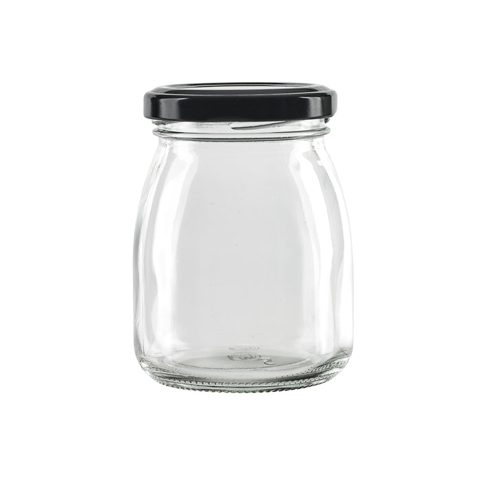 Vasetto in vetro tondo con tappo in alluminio (GL70 + ALU41) - 200 ml - Ø 6 cm - H 9,1 cm - 84 pezzi